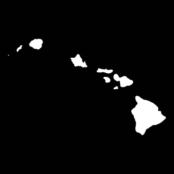 夏威夷的地图形状 美国的统一州 平面概念图标符号矢量插图 — 图库矢量图片