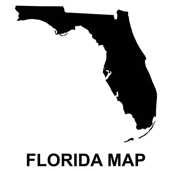 Florida Map Shape United States America Flat Concept Icon Symbol — Stock Vector