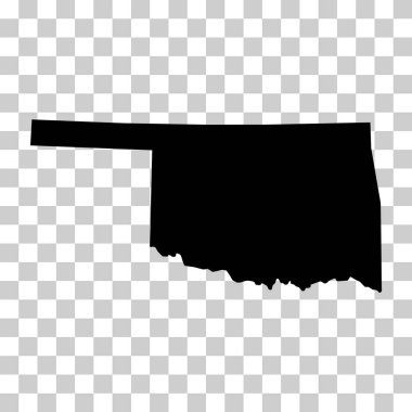 Oklahoma haritası şekli, Amerika Birleşik Devletleri. Düz konsept simge vektör çizimi .