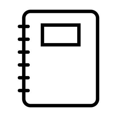 Spiral notebook icon, paper blank page symbol, note web flat vector illustration .