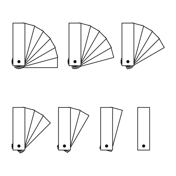 Set Icone Colori Pantone Colorato Simbolo Del Catalogo Grafico Illustrazione — Vettoriale Stock