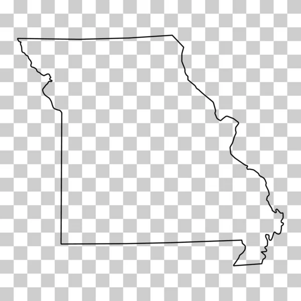 ミズーリ州地図の形 アメリカ合衆国 フラットコンセプトアイコンシンボルベクトルイラスト — ストックベクタ