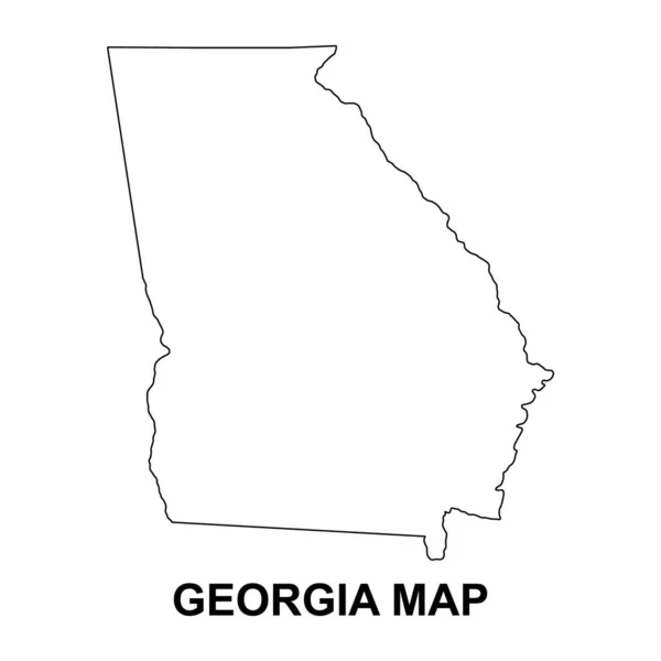Georgia Kart Form Forente Stater Amerika Flat Konseptikon Symbol Vektor – stockvektor
