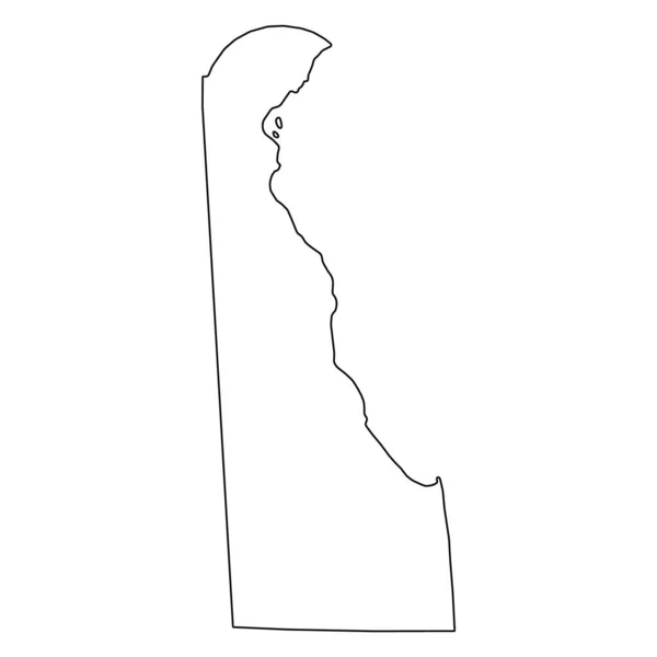 Форма Карти Делаверу Єднані Штати Америки Плоский Символ Концепції Векторні — стоковий вектор