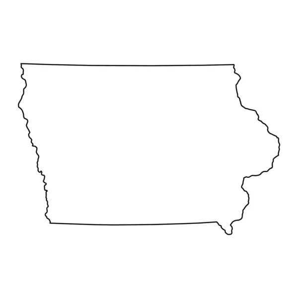 Iowa Landkarte Form Vereinigte Staaten Von Amerika Flaches Konzept Symbol Stockillustration