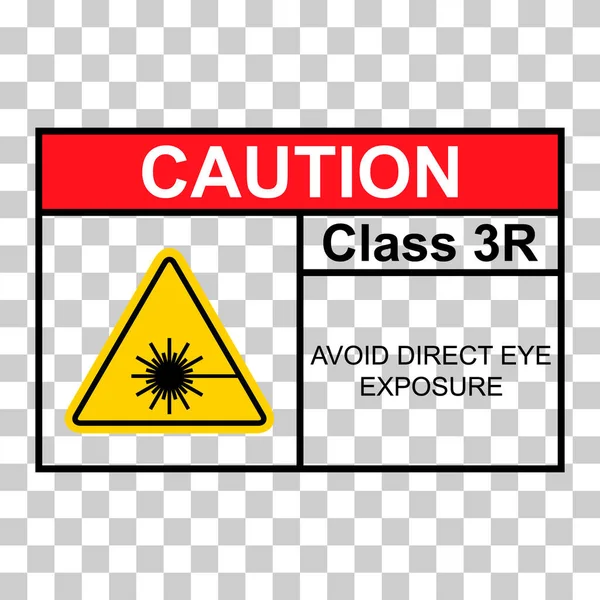 Laser Radiation Danger Class Label Icon Safety Information Symbol Vector — Stock Vector