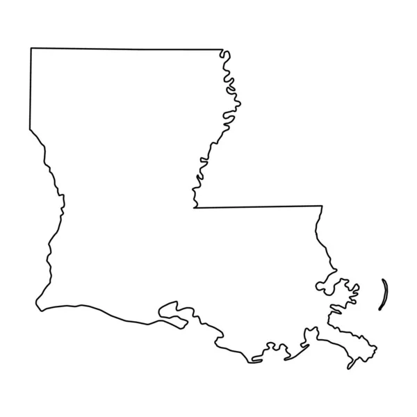 Louisiana Kartform Amerikas Förenta Stater Platt Begrepp Ikon Symbol Vektor — Stock vektor