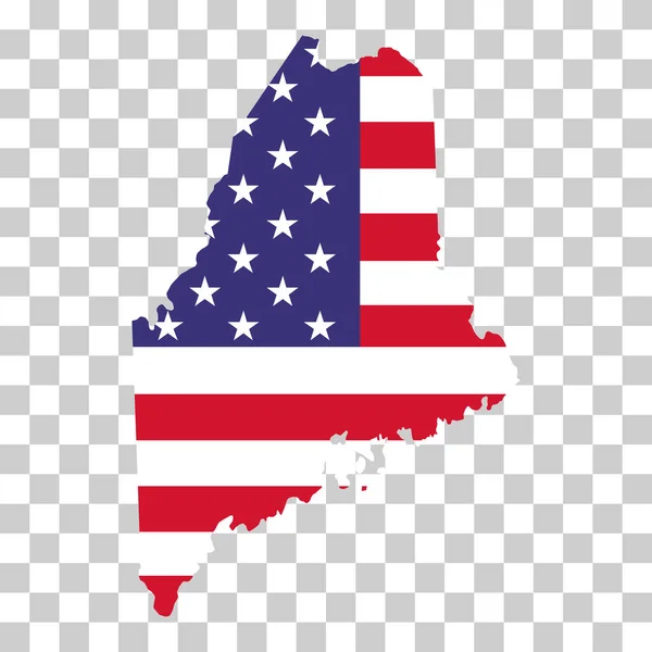Maine Haritası Şekli Amerika Birleşik Devletleri Düz Konsept Simge Vektör — Stok Vektör