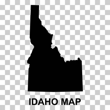 Idaho haritası şekli, Amerika Birleşik Devletleri. Düz konsept simge vektör çizimi .