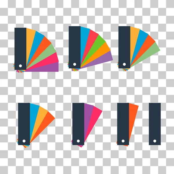 Set Pantone Color Icon Colorful Graphic Catalog Symbol Color Template — Stock Vector