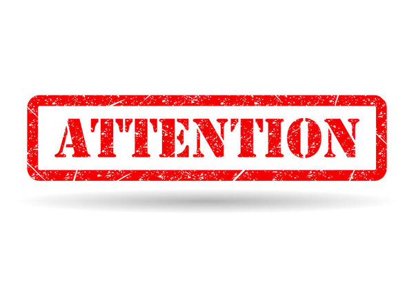 Тень символа знака внимания, кнопка знака этикетки, векторная иллюстрация текстового баннера .