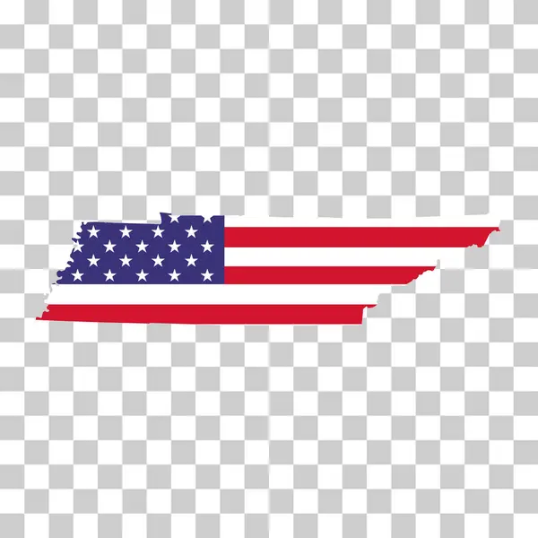 Tennessee Kartenform Vereinigte Staaten Von Amerika Flaches Konzept Symbol Symbol lizenzfreie Stockillustrationen