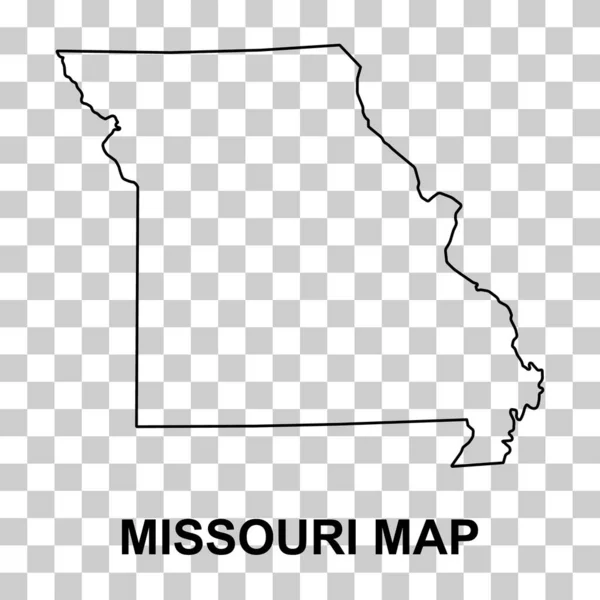 ミズーリ州地図の形 アメリカ合衆国 フラットコンセプトアイコンシンボルベクトルイラスト ストックベクター