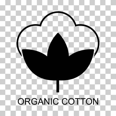 Cotton organic icon, clothing symbol natural symbol, web graphic vector illustration .