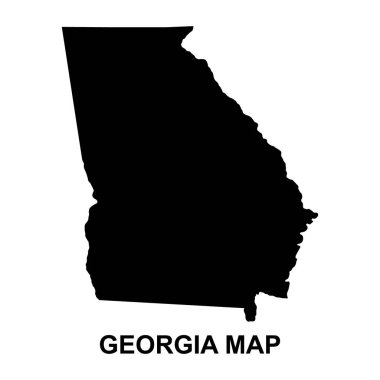 Georgia haritası şekli, Amerika Birleşik Devletleri. Düz konsept simge vektör çizimi .