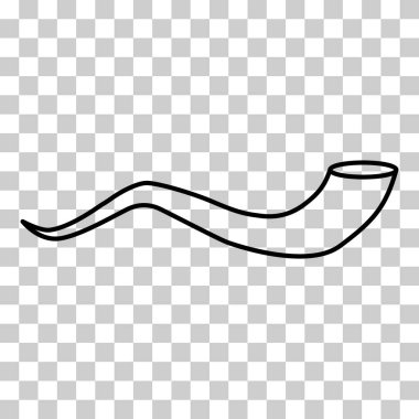 Shofar horn icon, graphic religion design symbol, ritual web sign vector illustration .