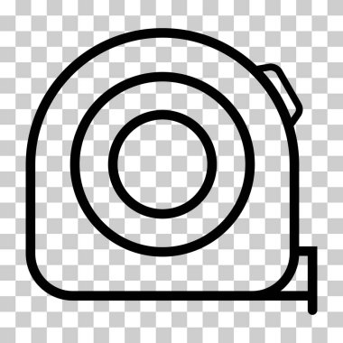 Ölçüm mezurası simgesi, ölçüm aracı konsept tasarım sembolü, aracı düz vektör illüstrasyonu .