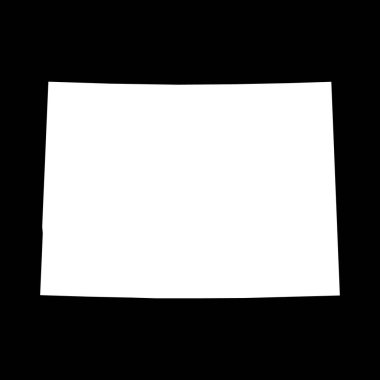 Colorado haritası şekli, Amerika Birleşik Devletleri. Düz konsept simge vektör çizimi .