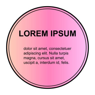 Kabarcık başlık şekli, sancak geometrik tasarım simgesi, modern çerçeve illüstrasyonu .