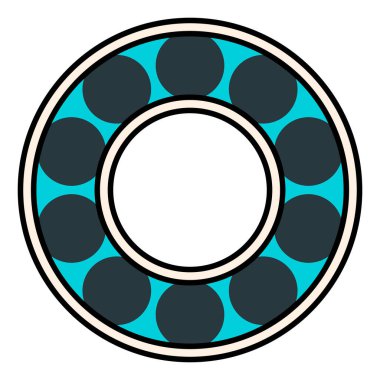 Kerteriz simgesi, yuvarlanan top işareti, düz web tasarım vektör çizimi .