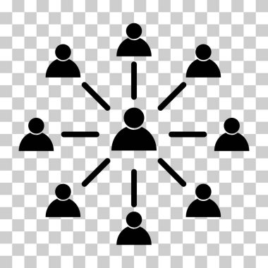 Employee engagement community vector icon, person flat web symbol design vector illustration .