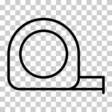 Ölçüm mezurası simgesi, ölçüm aracı konsept tasarım sembolü, aracı düz vektör illüstrasyonu .