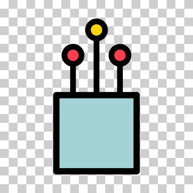 Optik kablo simgesi, teknoloji bilgisi kablo ağı, dijital internet vektör illüstrasyonu .