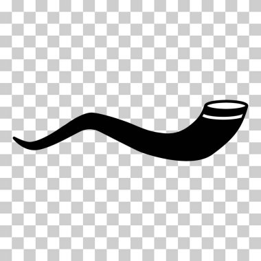 Shofar horn icon, graphic religion design symbol, ritual web sign vector illustration .