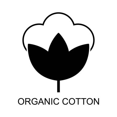 Cotton organic icon, clothing symbol natural symbol, web graphic vector illustration .