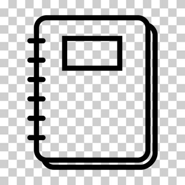 Spiral notebook icon, paper blank page symbol, note web flat vector illustration .