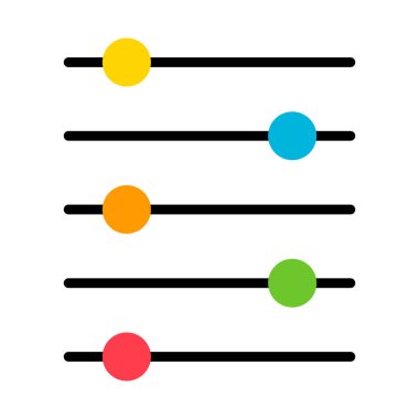 Ses karıştırıcı kontrol simgesi, filtre ses sembolü düğmesi, işaret işareti illüstrasyonunu değiştir .