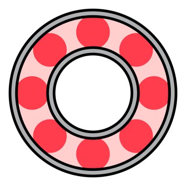 Kerteriz simgesi, yuvarlanan top işareti, düz web tasarım vektör çizimi .