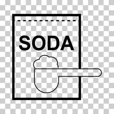 Baking soda ingredient icon, cook food design symbol, bakery product vector illustration .