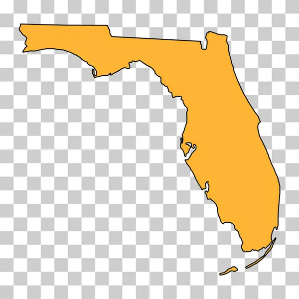 Florida Kartenform Vereinigte Staaten Von Amerika Flaches Konzept Symbol Symbol Stockillustration
