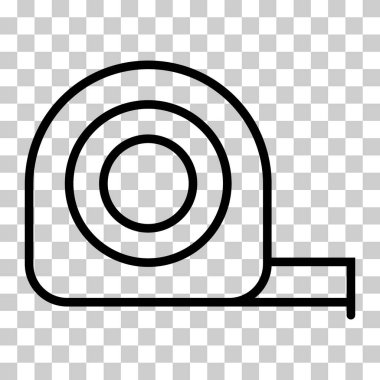 Ölçüm mezurası simgesi, ölçüm aracı konsept tasarım sembolü, aracı düz vektör illüstrasyonu .