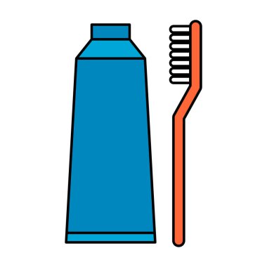 Tooth brush care icon, dental hygiene web sign, health medicine vector illustration .