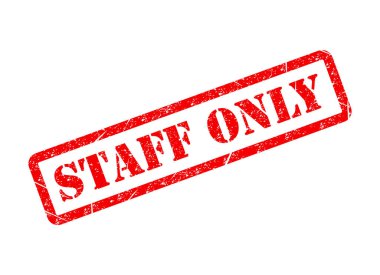 Sadece personel simgesi, tehlike bölgesi sembolü, güvenlik girişi kişi imza vektör ilüstrasyonu .