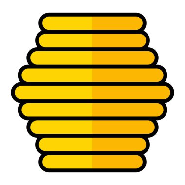 Kovan doğal ikonu, arı ağı düz yaşam alanı işareti, grafik vektör illüstrasyonu .