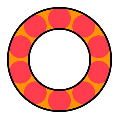 Kerteriz simgesi, yuvarlanan top işareti, düz web tasarım vektör çizimi .