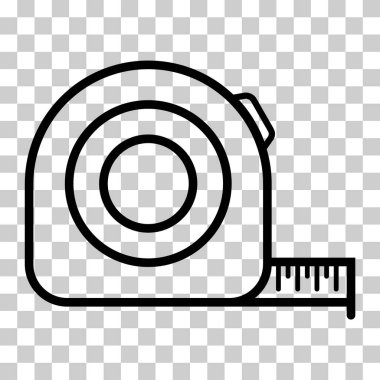 Ölçüm mezurası simgesi, ölçüm aracı konsept tasarım sembolü, aracı düz vektör illüstrasyonu .