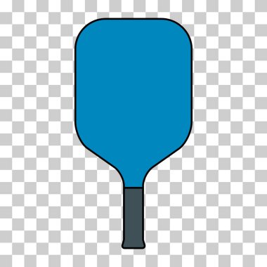 Pickleball raket sporu, kapalı kürek ikonu, web düz sembolü illüstrasyonu .