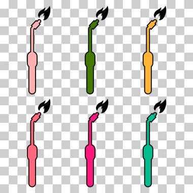 Kaynak teknolojisi simgesi, metal araç gereç sembolü, güvenli kaynak vektör çizimi .