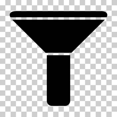 Filtre düğmesi ağ şekli simgesi, düz filtreleme sembolü, huni işareti çizimi .