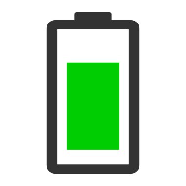 Güç teknolojisi simgesi, pil ağ şekli tasarımı, enerji seviyesi vektör çizimi .