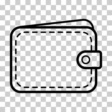 Cüzdan simgesi, düz sembol finansmanı, ekonomi mevduatı nakit vektör illüstrasyon işareti .