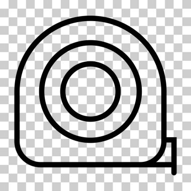 Ölçüm mezurası simgesi, ölçüm aracı konsept tasarım sembolü, aracı düz vektör illüstrasyonu .