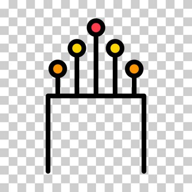 Optik kablo simgesi, teknoloji bilgisi kablo ağı, dijital internet vektör illüstrasyonu .