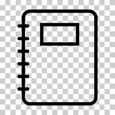 Spiral notebook icon, paper blank page symbol, note web flat vector illustration .