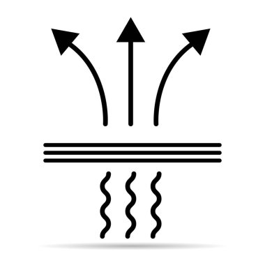 Solunabilir gölge simgesi, su geçirmez madde koruma işareti, web vektör illüstrasyonu .