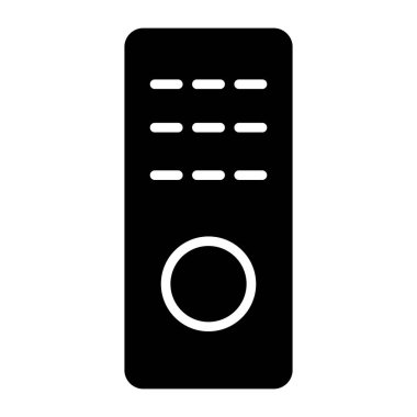 Uzak TV aygıtı simgesi, kontrol teknolojisi medya televizyon işareti, web dijital vektör illüstrasyonu .
